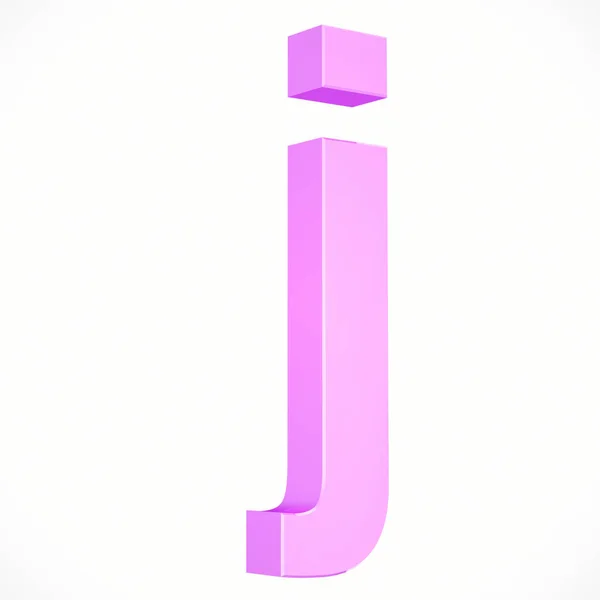 Letra rosa minúscula J — Foto de Stock