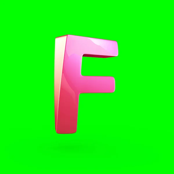 Großbuchstaben rosa f — Stockfoto