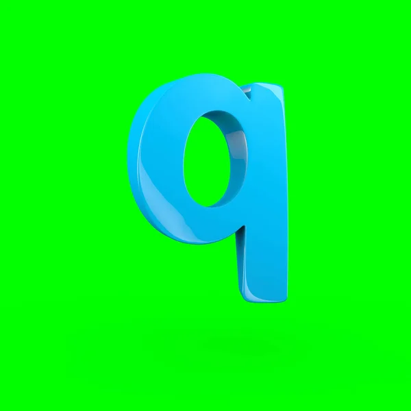 Lowercase blue letter Q — Stock Photo, Image