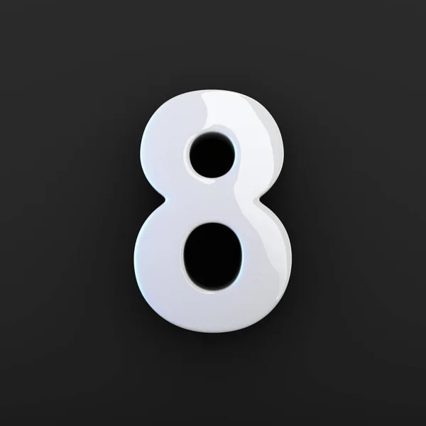 Design of white number 8 — Stock Photo, Image