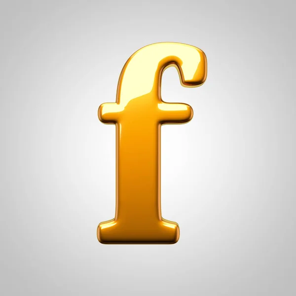 Желтая глянцевая буква F — стоковое фото