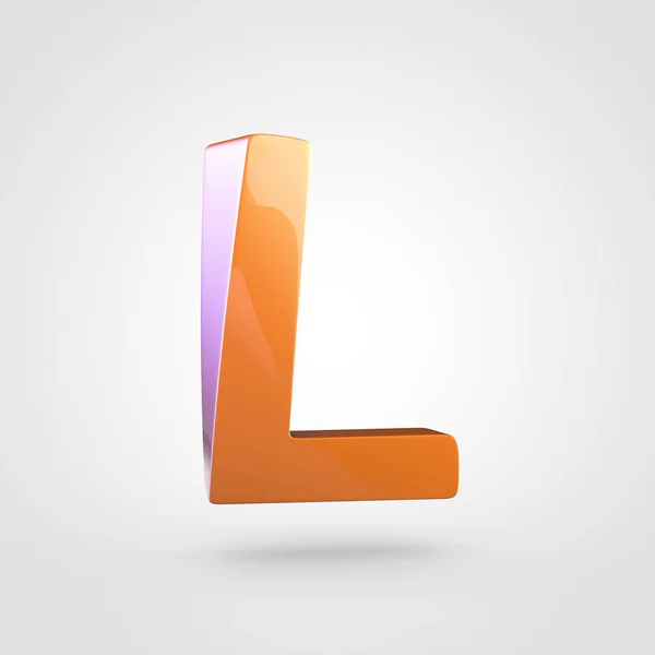 Uppercase orange letter L — Stock Photo, Image