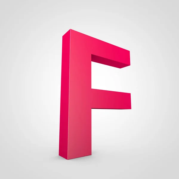 Uppercase pink letter F — Stock Photo, Image