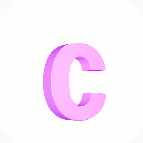 粉红色的小写字母 C — 图库照片