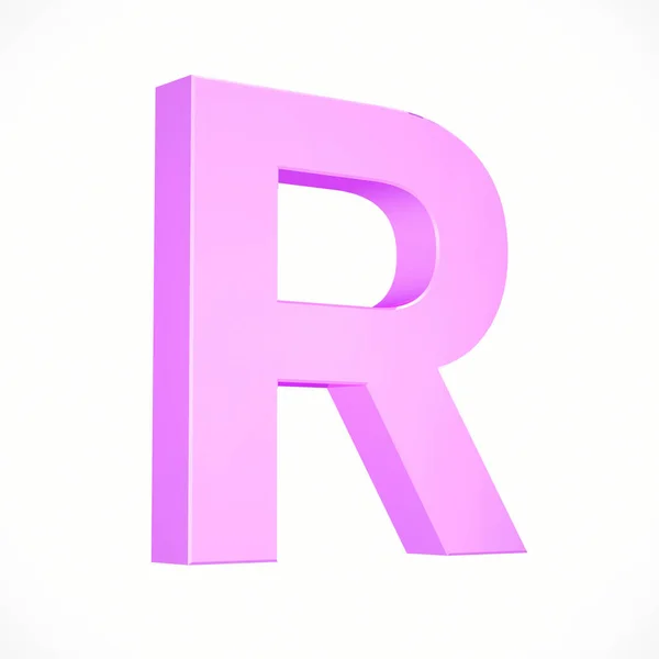 Uppercase pink letter R — Stock Photo, Image