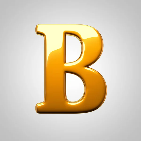 黄色の光沢のある文字 B — ストック写真