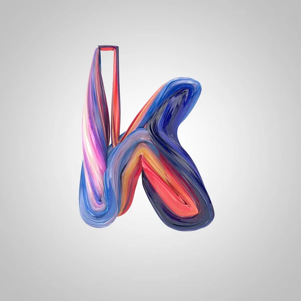 Brilhante pintado letra minúscula K — Fotografia de Stock
