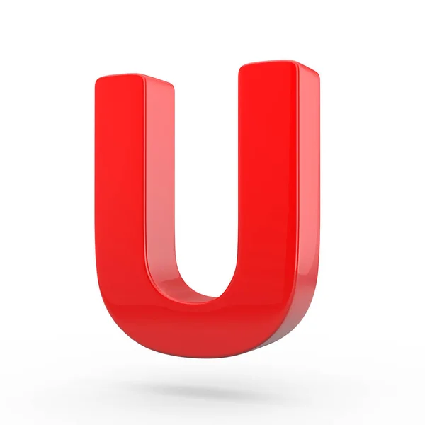 Uppercase red letter U — Stock Photo, Image
