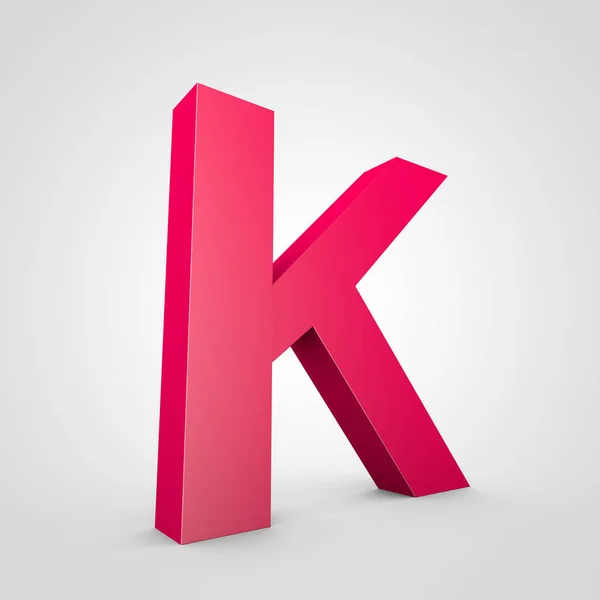 Roze hoofdletter K — Stockfoto