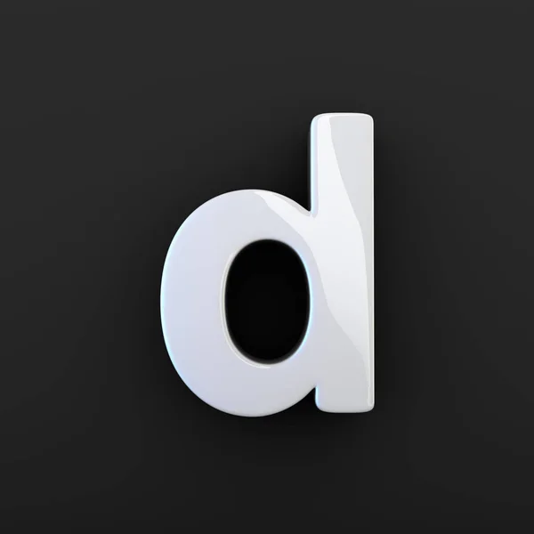 Серый глянцевый буква D — стоковое фото