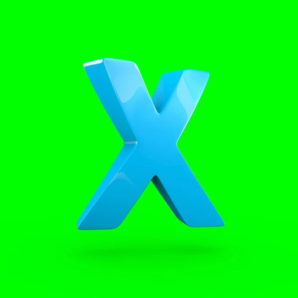 Letra azul maiúscula X — Fotografia de Stock