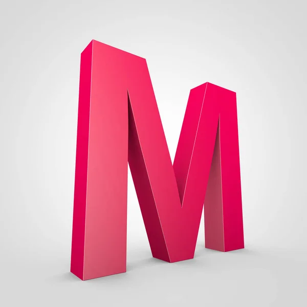 Stor rosa bokstav M — Stockfoto