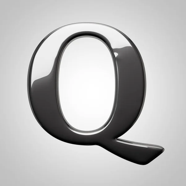 Büyük siyah harf Q — Stok fotoğraf