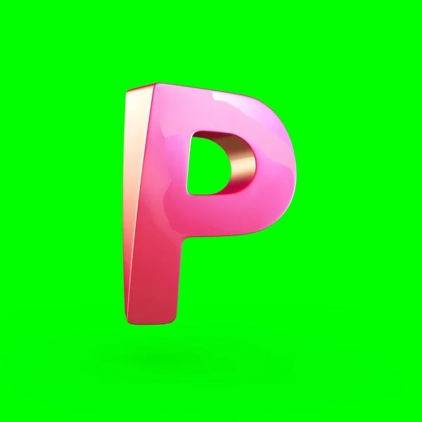 Uppercase pink letter P — Stock Photo, Image