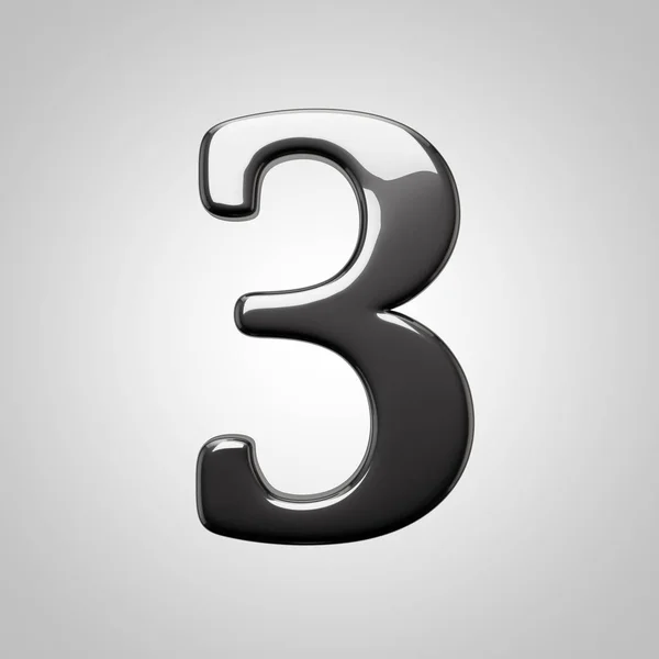 Design of black number 3 — Stock Photo, Image