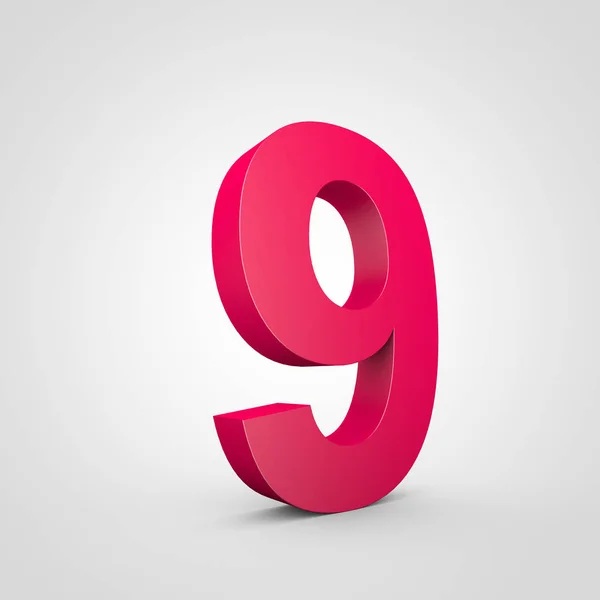 Дизайн розового числа 9 — стоковое фото
