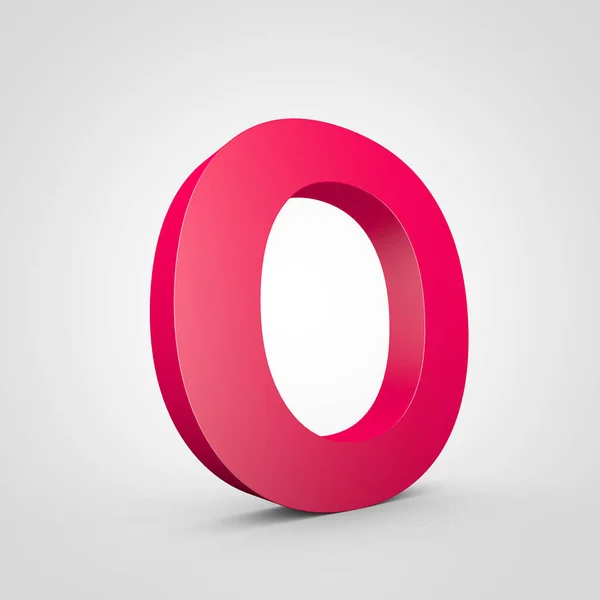 Uppercase pink letter O — Stock Photo, Image