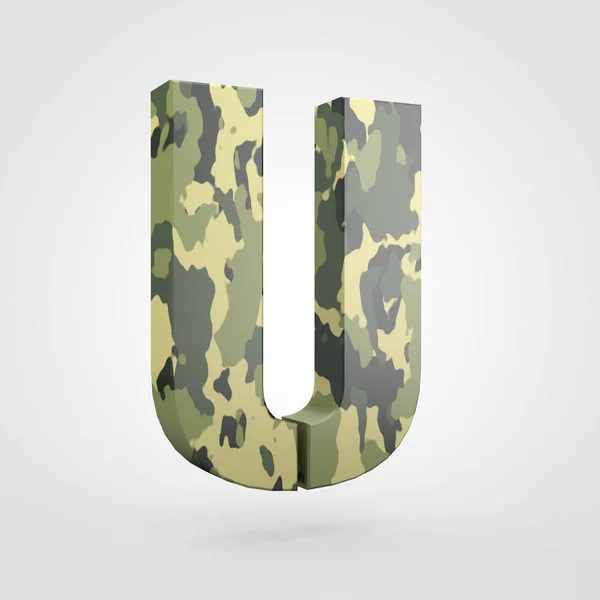 大文字 U の迷彩デザイン — ストック写真