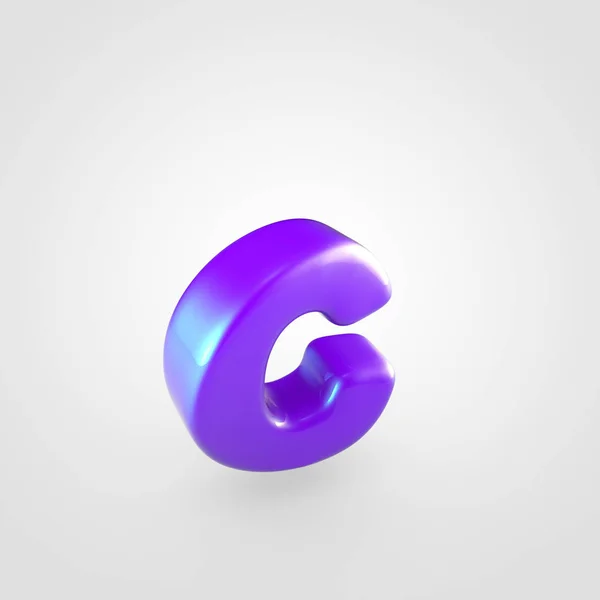 Błyszczący fioletowy litera C — Zdjęcie stockowe