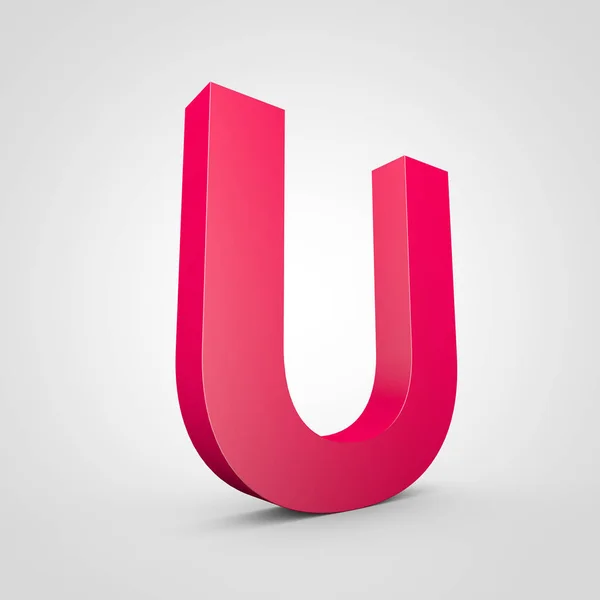Uppercase pink letter U — Stock Photo, Image