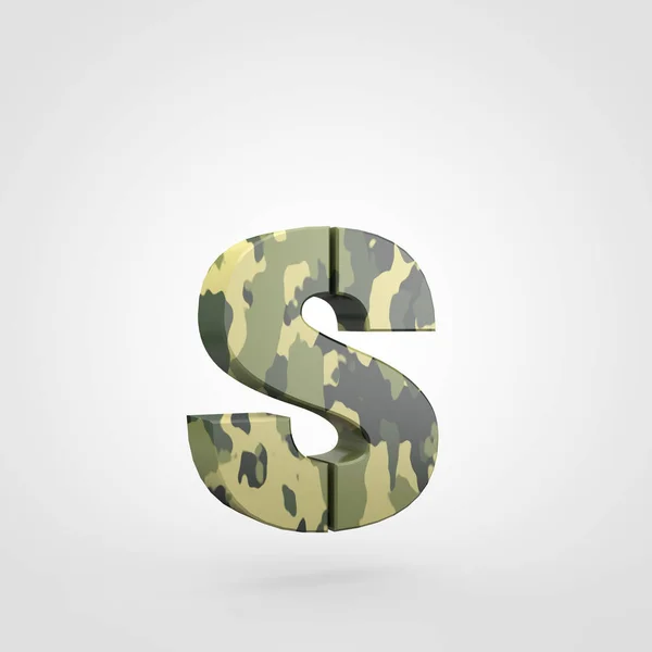 Camouflage design of lowercase letter S — Stock Photo, Image