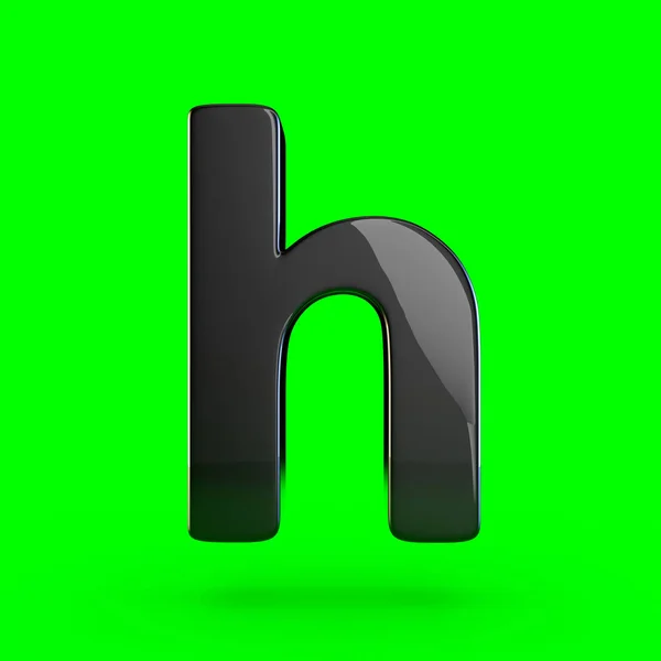 Schwarzer Kleinbuchstabe h — Stockfoto
