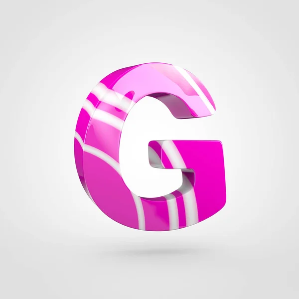 Candy design of uppercase letter G — Stock Photo, Image