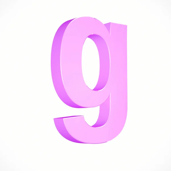 Lowercase pink letter G — Stock Photo, Image