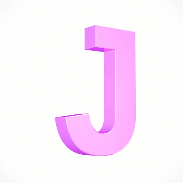 Großbuchstaben rosa j — Stockfoto