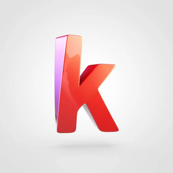 Lowercase red letter K — Stock Photo, Image