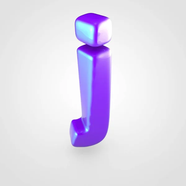 Błyszczący fioletowy litery J — Zdjęcie stockowe