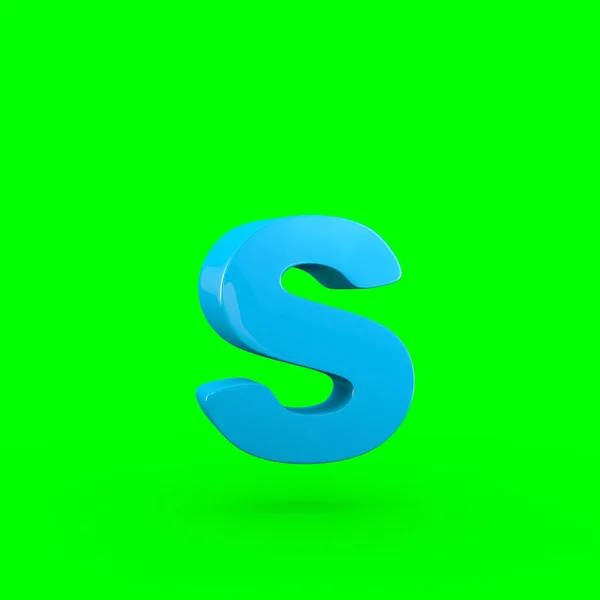 Gemener blå bokstaven S — Stockfoto