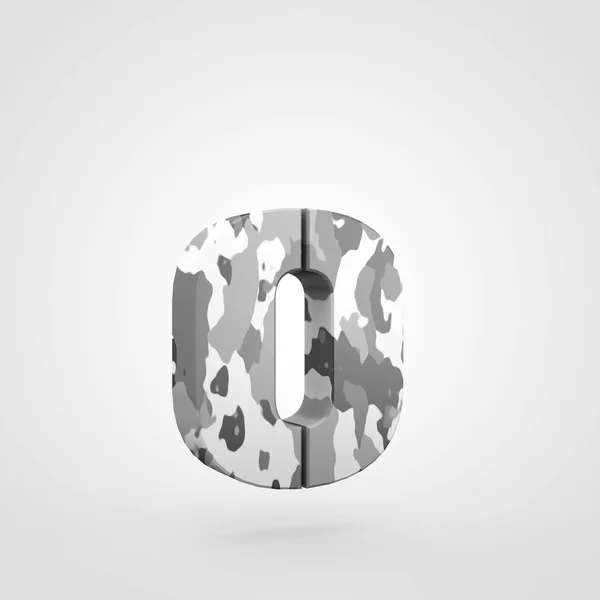 Camouflage dessin de lettre minuscule O — Photo