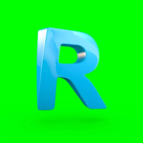 Прописная синяя буква R — стоковое фото