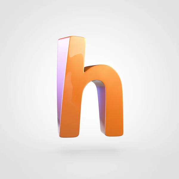 Kisbetűs narancssárga levél H — Stock Fotó