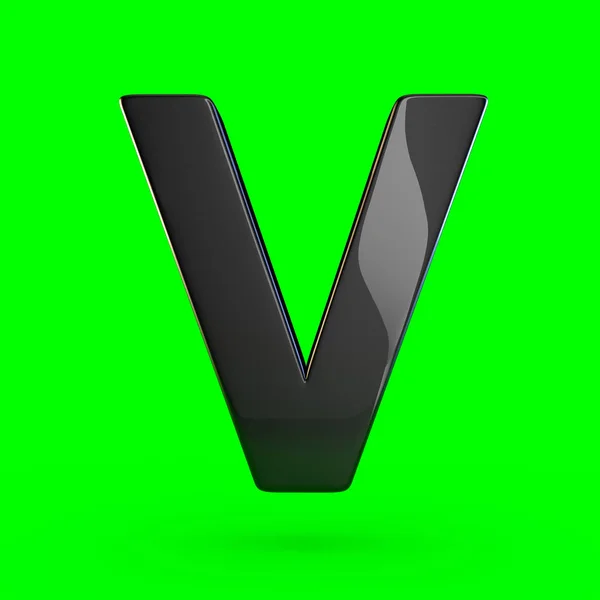 Uppercase black letter V — Stock Photo, Image