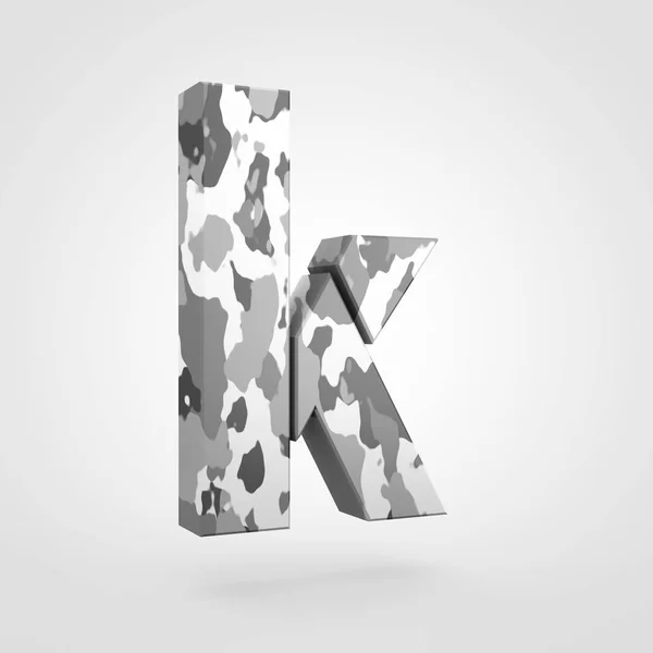 Camouflage dessin de la lettre minuscule K — Photo