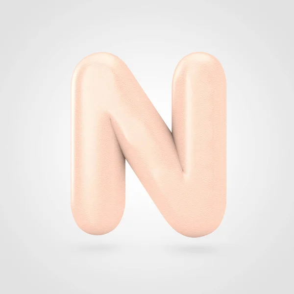 Roze hoofdletter N — Stockfoto
