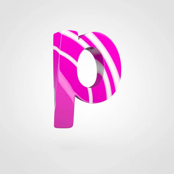 Candy design of lowercase letter P — Stock Photo, Image