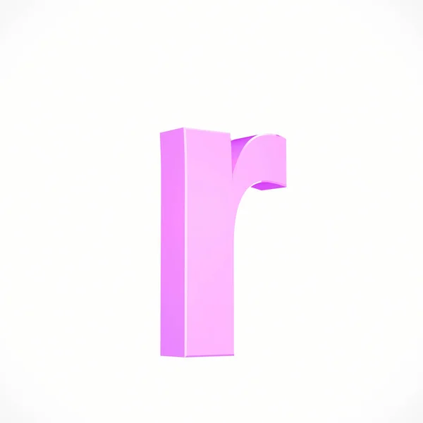 Kleingeschrieben rosa Buchstabe r — Stockfoto
