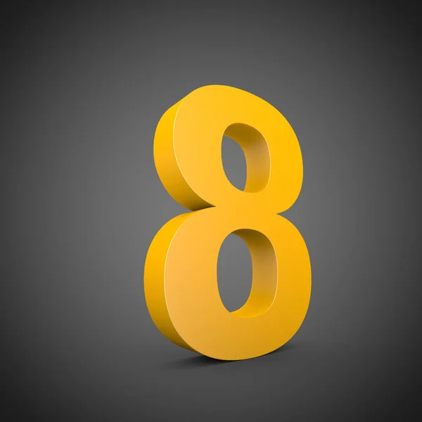 Design of yellow number 8 — Stock Photo, Image