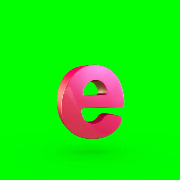 Маленька рожева літера E — стокове фото