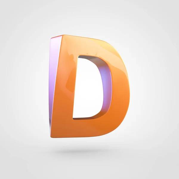 Oranje hoofdletter D — Stockfoto