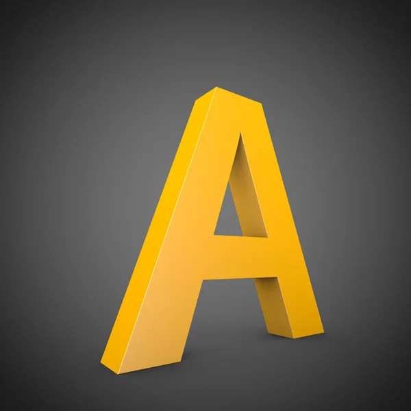 Hoofdletters gele letter A — Stockfoto