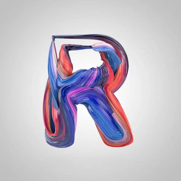 Φωτεινά χρωματισμένα κεφαλαίο γράμμα R — Φωτογραφία Αρχείου
