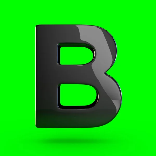 Прописная чёрная буква B — стоковое фото