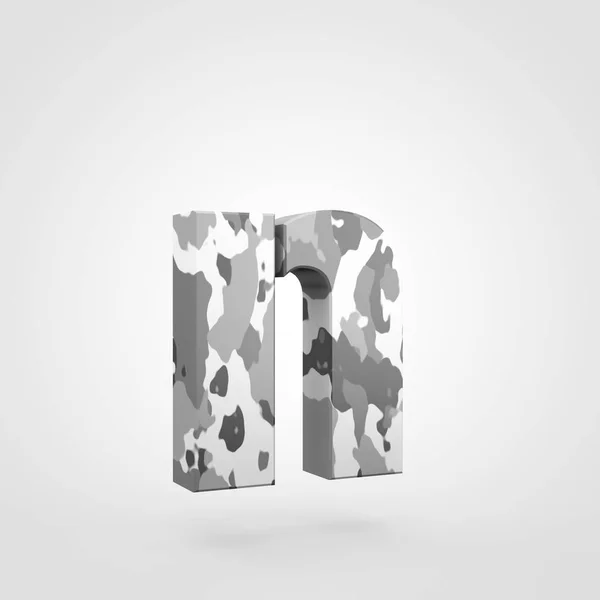 Camouflage dessin de la lettre minuscule N — Photo