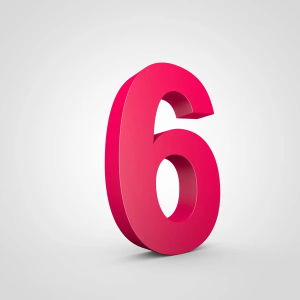 Design of pink number 6 — Stock Photo, Image