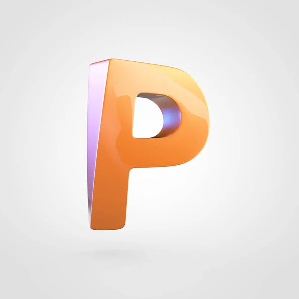 Прописная оранжевая буква P — стоковое фото