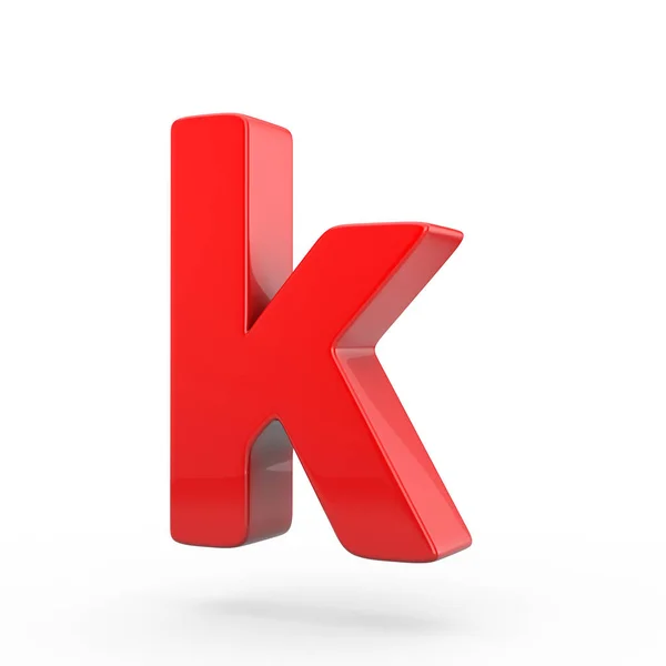Malé červené písmeno K — Stock fotografie
